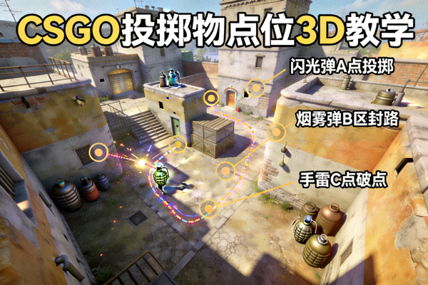 CSGO投掷物高清点位3D视频教学画面